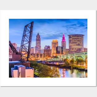 Cleveland Skyline Posters and Art